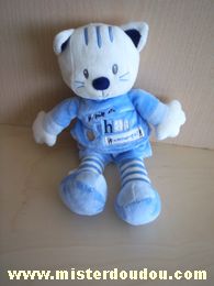 Chat Blanc et bleu Kiabi baby