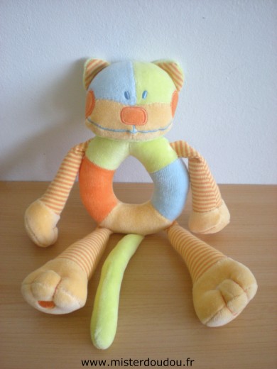 Marque Inconnue Chat Orange vert jaune bleu - Très bon état
