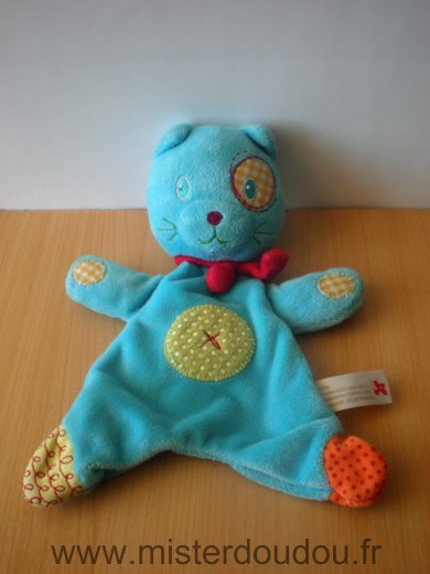 Nicotoy Chat Bleu echarpe rouge - Très bon état