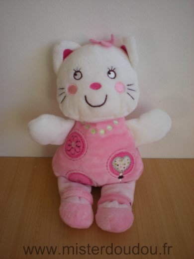 Nicotoy Chat Rose coeur blanc - Très bon état