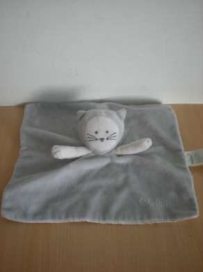 Obaibi okaidi Chat Gris tissus blanc rayé gris - Très bon état