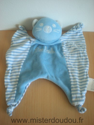 Tout compte fait Chat Mon doudou bleu blanc - Très bon état