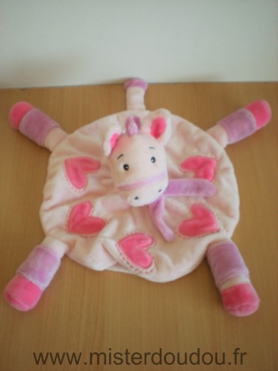 Kimbaloo Cheval Rond rose coeurs rose - Très bon état