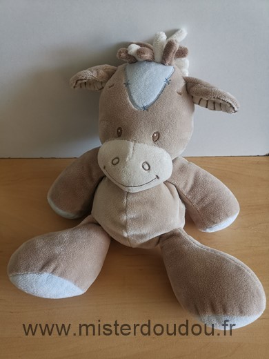 Nattou Cheval Beige bleu - Très bon état