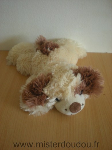 Afibel Chien Peluche beige coccard et oreilles marron - Très bon état