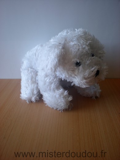 Aloha Chien Blanc nez noir yeux cousus noirs - Très bon état