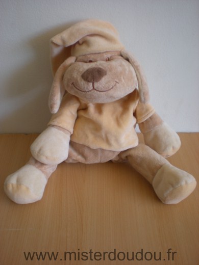 Babiage Chien Beige tshirt bonnet rose clair - Très bon état