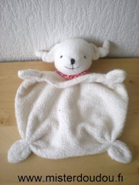 Baby sun Chien Blanc foulard carreaux rouge blanc - Très bon état