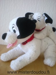 Disney Chien Blanc noir collier rouge lucky - Très bon état