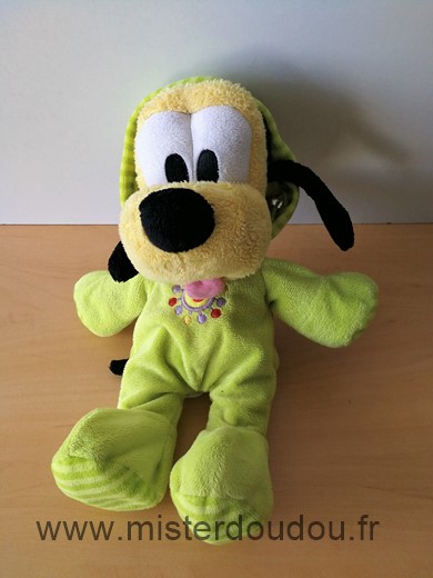 Disney Chien Pluto jaune pyjama vert - Très bon état