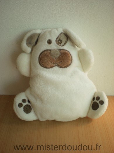 Doudou et compagnie Chien Blanc marron - Très bon état