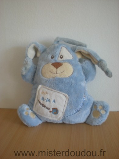 Doudou et compagnie Chien Bleu beige ma boite a musique - Etat moyen