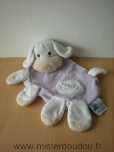 Eveil et tendresse Chien Mauve blanc ouaf ouaf - Bon état