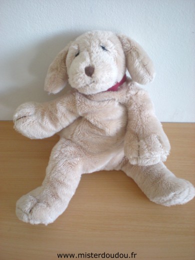 Happy horse Chien Beige collier rouge - Très bon état