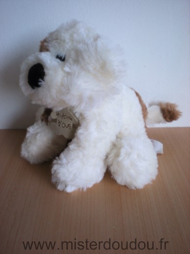 Histoire d ours Chien Blanc marron nez noir - Très bon état
