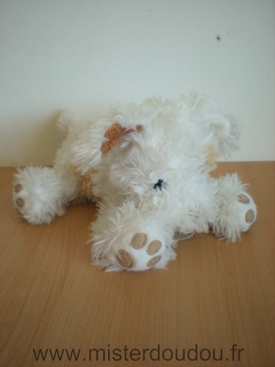 Histoire d ours Chien Cannelle le chien poils blanc coccard beige dessous d une oreille marron l autre blanc - Très bon état