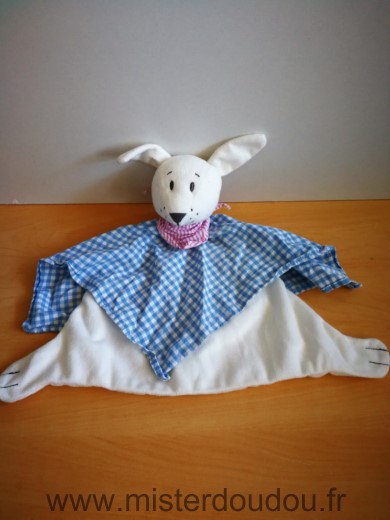 Ikéa Chien Lapin blanc bleu vichy carreaux - Très bon état