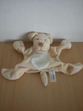Jollybaby Chien Beige écru collier bleu - Très bon état