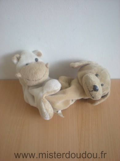 L dake Chien Beige marron chien vache - Très bon état