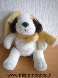 Lascar Chien Blanc bonnet echarpe marron - Bon état