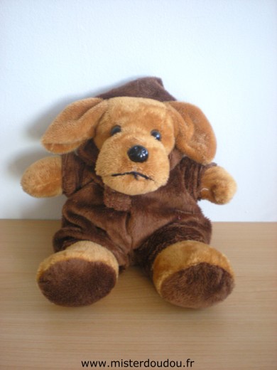 Chien Marron habit à capuche marron Marque Inconnue