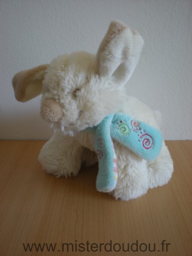 Noukie s Chien Tifoo blanc echarpe bleu - Très bon état