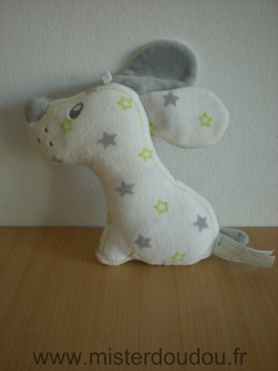 Chien Blanc gris etoiles Sucre d orge