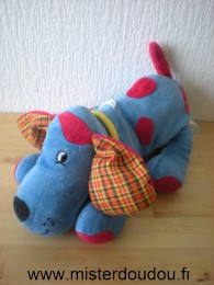 Chien Bleu taches rouges colier jaune Marque Inconnue