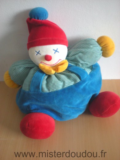 Buathier Clown Bleu vert rouge - Très bon état