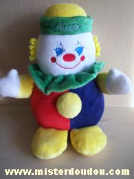Clown Bleu jaune rouge vert Chicco