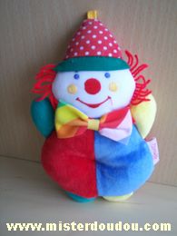 Clown Bleu rouge vert jaune Corolle