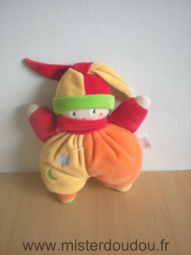 Clown Jaune orange rouge Corolle