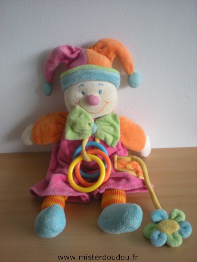 Jollybaby Clown Rose orange beu vert - Très bon état
