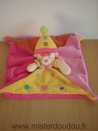 Kiabi baby Clown Rose orange jaune nicotoy - Très bon état