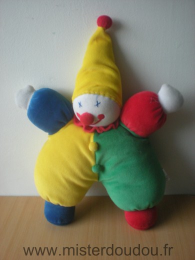 Priscilla larsen Clown Jaune rouge vert bleu - Très bon état