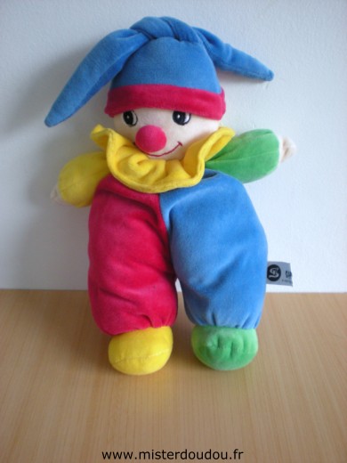Sandy Clown Bleu rouge jaune vert - Très bon état