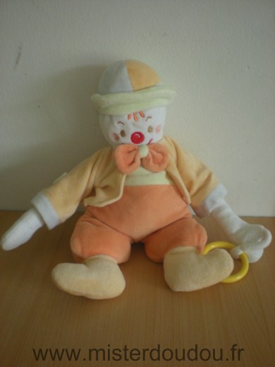 Sucre d orge Clown Orange jaune anneau jaune - Très bon état