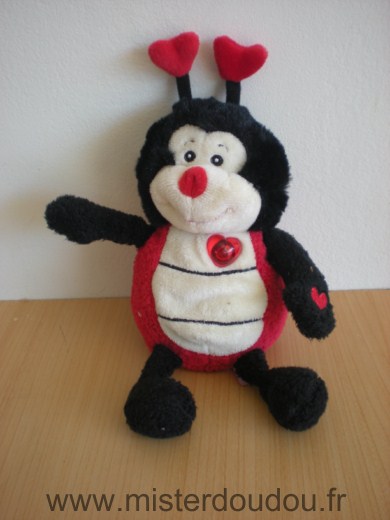 Coccinelle Noir rouge coeur rouge Gipsy