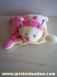 Coccinelle Rose jaune avec 4 boules sur le dos Tcf