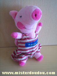 Cochon Rose combinaison rayée rouge gris Marque Inconnue