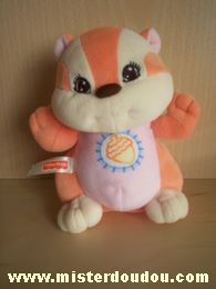 Fisher-price Ecureuil Rose orange écru avec une noisette sur le ventre - Très bon état