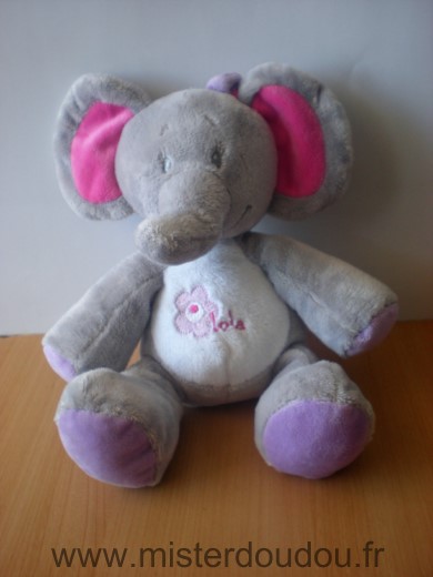 Arthur et lola Eléphant Gris rose - Très bon état