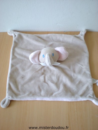 Auchan Eléphant Beige dessus rose dessous - Très bon état