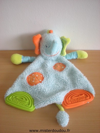 Baby sun Eléphant Bleu vert orange - Très bon état