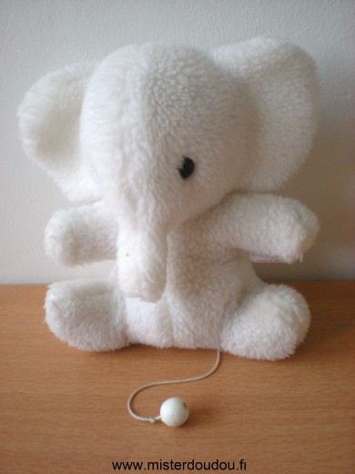 Boulgom Eléphant Blanc en peluche - Etat moyen