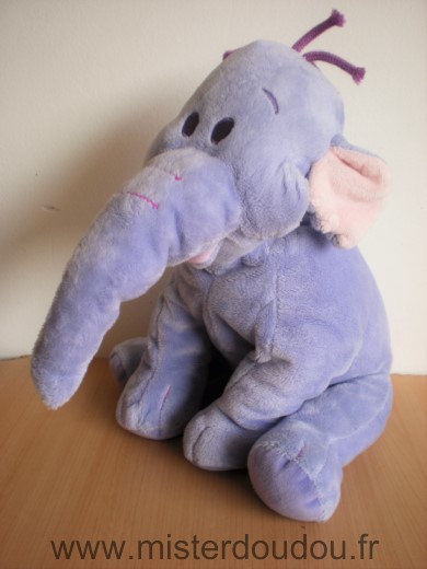 Disney Eléphant Efelant lumpy mauve queue ronde mauve - Très bon état