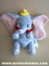 Eléphant Gris rose col rouge Disney