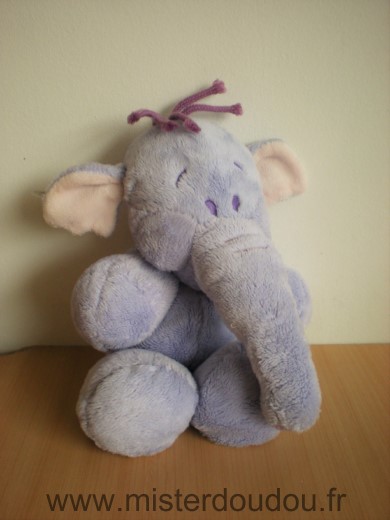 Disney Eléphant Lumpy mauve - Très bon état