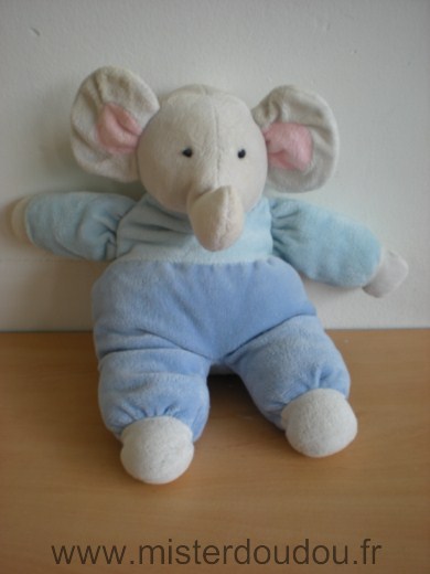 Ikéa Eléphant Bleu gris rose - Très bon état