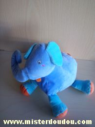 Ikéa Eléphant Bleu orange bleu turquoise - Très bon état